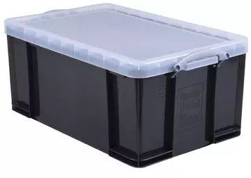 Een Really Useful Box opbergdoos 64 liter, transparant gerookt koop je bij ShopXPress