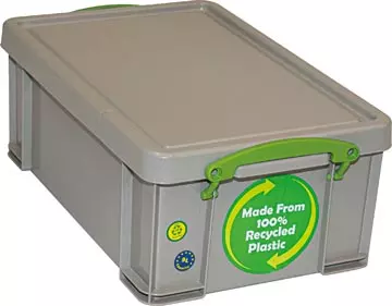 Een Really Useful Box opbergdoos 9 liter, gerecycleerd, grijs koop je bij ShopXPress