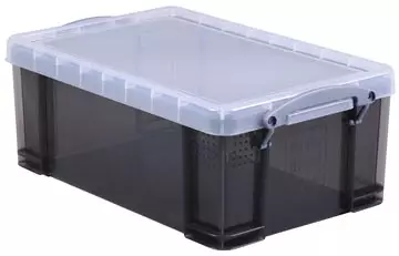 Een Really Useful Box opbergdoos 9 liter, transparant gerookt koop je bij ShopXPress