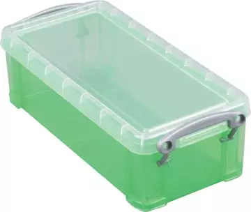 Een Really Useful Box opbergdoos 9 liter, transparant groen koop je bij ShopXPress