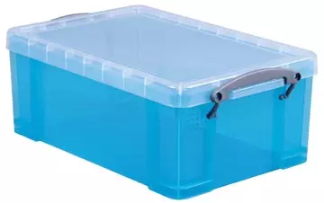 Een Really Useful Box opbergdoos 9 liter, transparant helblauw koop je bij ShopXPress