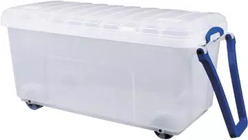 Een Really Useful Box opbergkoffer op wieltjes 160 l, transparant koop je bij ShopXPress