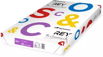 Een Rey Copy printpapier ft A3, 80 g, pak van 500 vel koop je bij ShopXPress