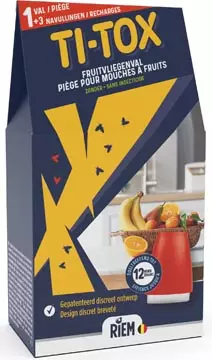 Een Riem Ti-Tox fruitvliegenval, 1 val + 3 navullingen koop je bij ShopXPress