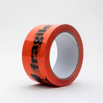 Een Rillprint verpakkingstape PP: fragile, ft 48 mm x 66 m, oranje koop je bij ShopXPress