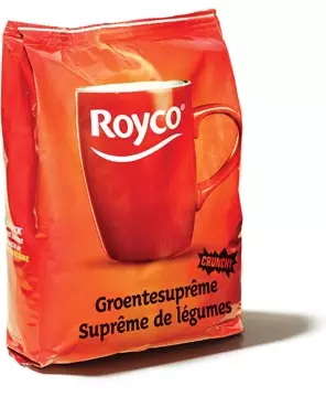 Een Royco Minute Soup groentensuprême, voor automaten, 140 ml, 90 porties koop je bij ShopXPress