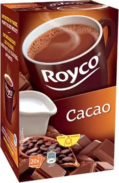 Een Royco cacao, pak van 20 zakjes koop je bij ShopXPress