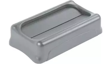 Een Rubbermaid deksel voor afvalcontainer Slim Jim, tuimeldeksel, grijs koop je bij ShopXPress