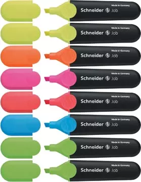 Een Schneider markeerstift Job 150, etui van 6 stuks in geassorteerde pastelkleuren koop je bij ShopXPress