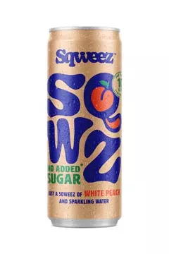 Een SQWZ frisdrank White Peach BIO, blikje van 25 cl, pak van 12 stuks koop je bij ShopXPress