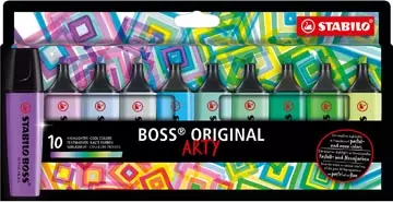 Een STABILO BOSS ORIGINAL markeerstift Arty, kartonnen etui van 10 stuks in geassorteerde kleuren koop je bij ShopXPress