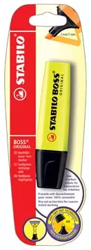 Een STABILO BOSS ORIGINAL markeerstift, op blister, geel koop je bij ShopXPress