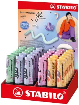 Een STABILO BOSS markeerstift by Ju Schnee, display van 30 stuks koop je bij ShopXPress