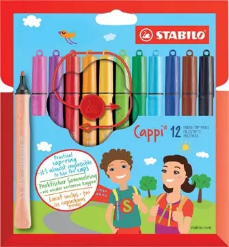 Een STABILO Cappi viltstift, etui van 12 stuks koop je bij ShopXPress