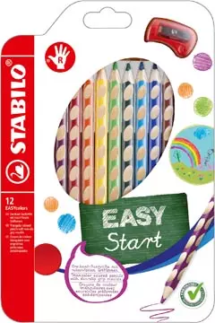 Een STABILO EASYstart kleurpotlood, rechtshandig, etui van 12 stuks, assorti koop je bij ShopXPress