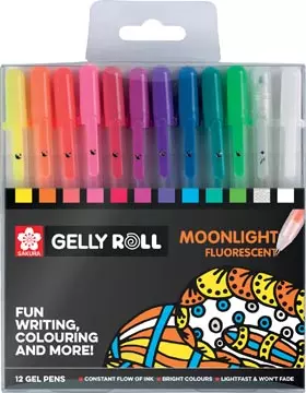 Een Sakura roller Gelly Roll Moonlight, etui van 12 stuks in geassorteerde kleuren koop je bij ShopXPress