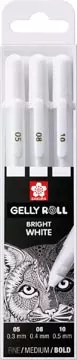 Een Sakura roller Gelly Roll basic white 3 stuks, 05/08/10# koop je bij ShopXPress