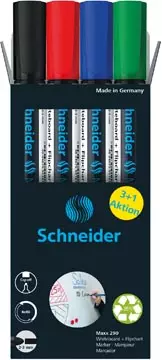 Een Schneider Maxx 290 whiteboardmarker, 3 + 1 gratis, assorti koop je bij ShopXPress