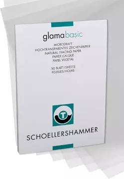 Een Schoellershammer Glama transparant papier, A3, 110 g/m², blok van 50 vel koop je bij ShopXPress