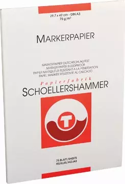 Een Schoellershammer markerpapier, A3, 75 g/m², blok van 75 vel koop je bij Supplierz BV