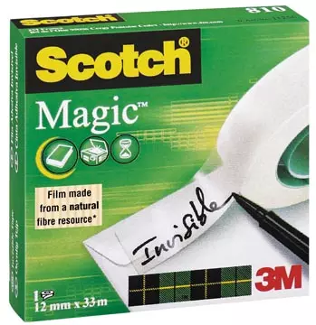 Een Scotch plakband Magic Tape ft 12 mm x 33 m koop je bij ShopXPress