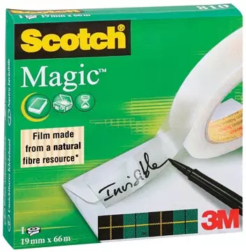 Een Scotch plakband Magic Tape ft 19 mm x 66 m koop je bij ShopXPress