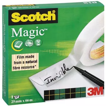 Een Scotch plakband Magic Tape ft 25 mm x 66 m koop je bij ShopXPress