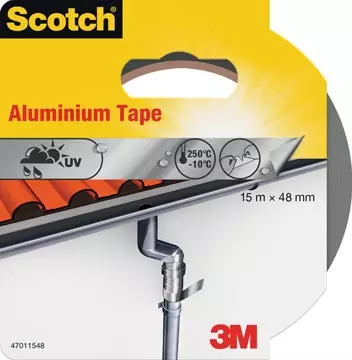 Een Scotch reparatieplakband aluminium, ft 48 mm x 15 m, blisterverpakking koop je bij ShopXPress