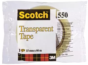 Een Scotch transparante tape 550 ft 15 mm x 66 m koop je bij ShopXPress