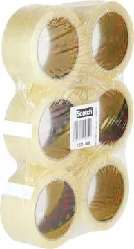 Een Scotch verpakkingsplakband Classic ft 50 mm x 66 m, transparant, pak van 6 rollen koop je bij ShopXPress