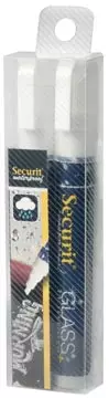 Een Securit Waterproof krijtmarker medium wit, blister met 2 stuks koop je bij ShopXPress