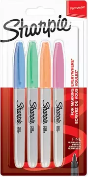 Een Sharpie permanente marker pastel, blister van 4 stuks koop je bij ShopXPress