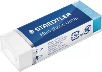 Een Staedler gum Mars Plastic Combi, ft 65 X 23 X 13 mm koop je bij ShopXPress