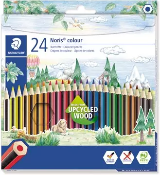 Een Staedler kleurpotloden Noris Colour, ophangdoos met 24 stuks in geassorteerde kleuren koop je bij ShopXPress