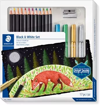 Een Staedtler Black & White Set, set van 17 stuks koop je bij ShopXPress