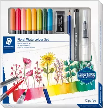 Een Staedtler Floral Watercolour Set, set van 12 stuks koop je bij ShopXPress