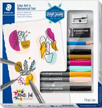 Een Staedtler Line Art x Botanical Set, set van 10 stuks koop je bij ShopXPress