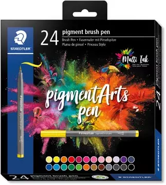 Een Staedtler Pigment Arts brush pen, etui van 24 stuks koop je bij ShopXPress