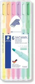 Een Staedtler Triplus Textsurfer, opstelbare box van 6 kleuren koop je bij ShopXPress