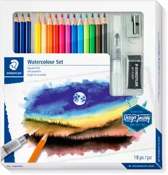 Een Staedtler Watercolour Set, set van 18 stuks koop je bij ShopXPress