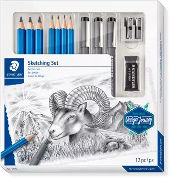 Een Staedtler schetsset, set van 12 stuks koop je bij ShopXPress