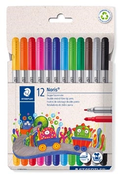 Een Staedtler viltstift Noris Club, geassorteerde kleuren, etui van 12 stuks koop je bij Supplierz BV