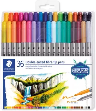 Een Staedtler viltstift dubbele ultrafijne punt set 36 kleuren koop je bij ShopXPress