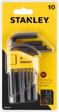 Een Stanley stiftsleutelset 1,5-10 mm, set van 10 stuks koop je bij ShopXPress