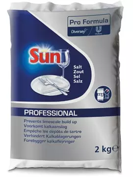 Een Sun Pro Formula regenereerzout voor de vaatwas, zak van 2 kg koop je bij ShopXPress