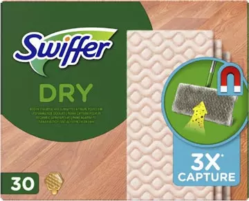 Een Swiffer Dry navulling, doekjes met bijenwas voor parket, pak van 30 stuks koop je bij ShopXPress