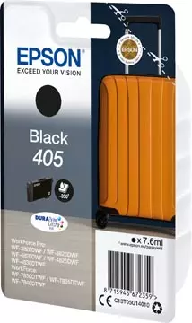 Een Epson inktcartridge 405, 350 pagina's, OEM C13T05G14010, zwart koop je bij ShopXPress