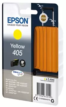 Een Epson inktcartridge 405, 300 pagina's, OEM C13T05G44010, geel koop je bij ShopXPress