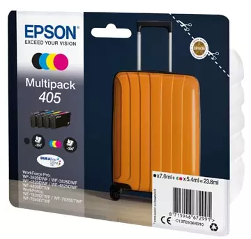 Een Epson inktcartridge 405, 300 - 350 pagina's, OEM C13T05G64010, 4 kleuren koop je bij ShopXPress