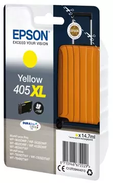 Een Epson inktcartridge 405XL, 1.100 pagina's, OEM C13T05H44010, geel koop je bij ShopXPress